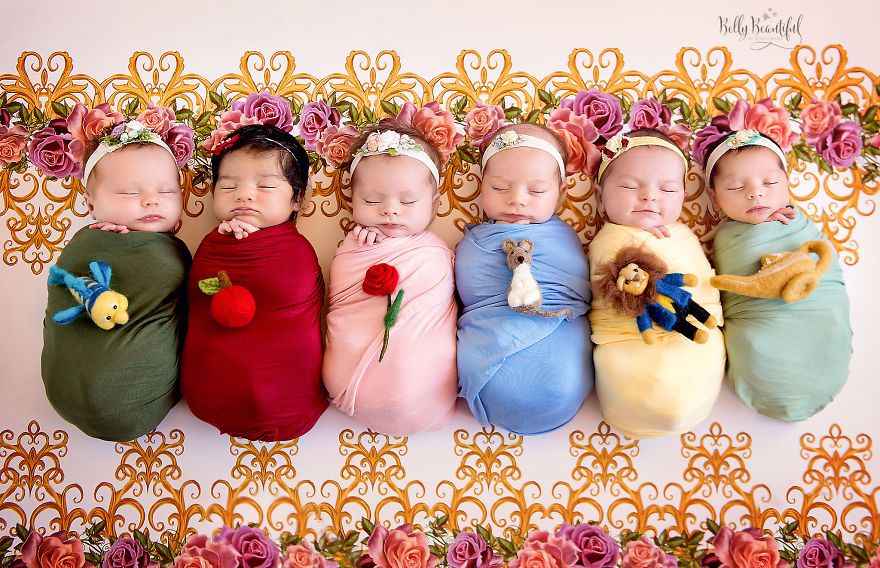 Ce Photoshoot De 6 Bebes Sur Le Theme Des Princesses Disney Prend D Assaut Internet