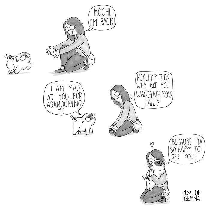 Des bandes dessinées adorables qui résument ce que c'est que de vivre avec un chien Des bandes dessinées adorables qui résument ce que c'est que de vivre avec un chien