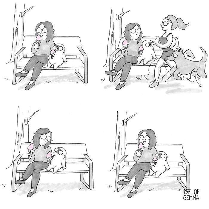 Des bandes dessinées adorables qui résument ce que c'est que de vivre avec un chien Des bandes dessinées adorables qui résument ce que c'est que de vivre avec un chien