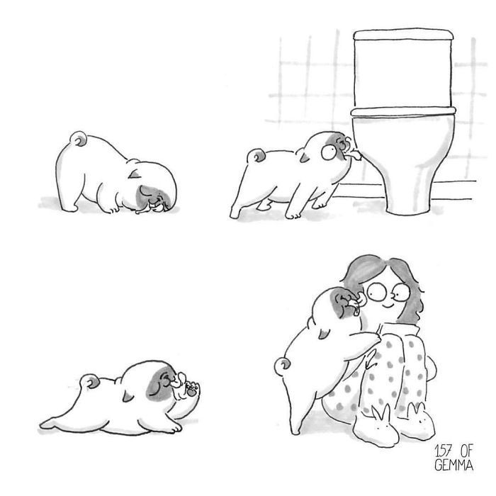 Des bandes dessinées adorables qui résument ce que c'est que de vivre avec un chien Des bandes dessinées adorables qui résument ce que c'est que de vivre avec un chien
