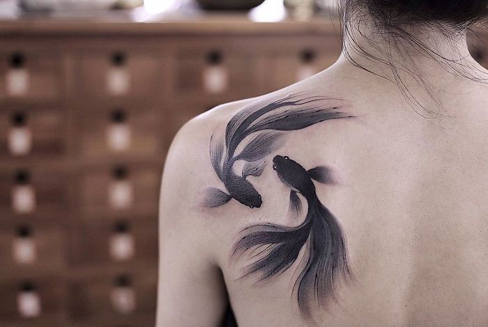 Un Artiste Chinois Cree Des Tatouages Aquarelle Incroyable Qui Ressemblent A Des Peintures