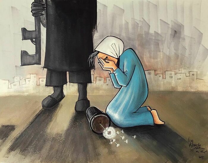 40 Heartbreaking Works By The First Female Afghan Street Artist