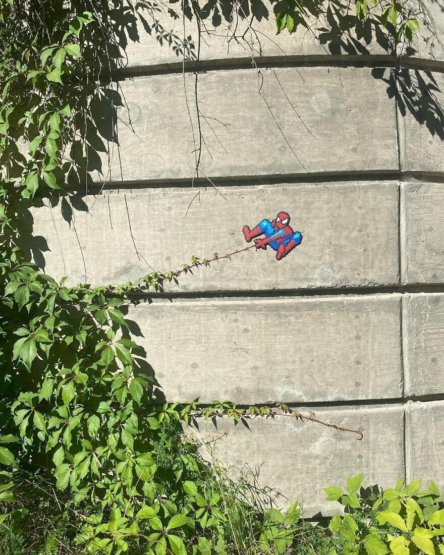 Artist ‘Vandalizes’ The Streets With His Fun And Unique Pixel Art (30 Pics)