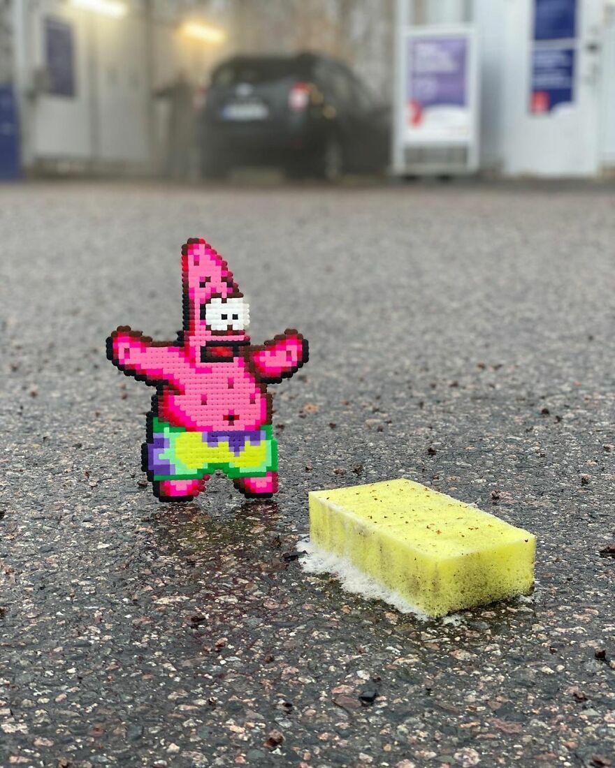 Artist ‘Vandalizes’ The Streets With His Fun And Unique Pixel Art (30 Pics)