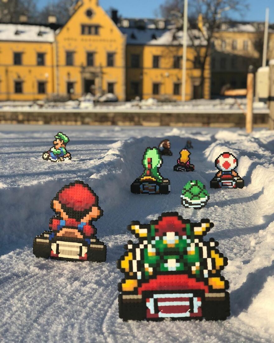 Artist ‘Vandalizes’ The Streets With His Fun And Unique Pixel Art (30 Pics)