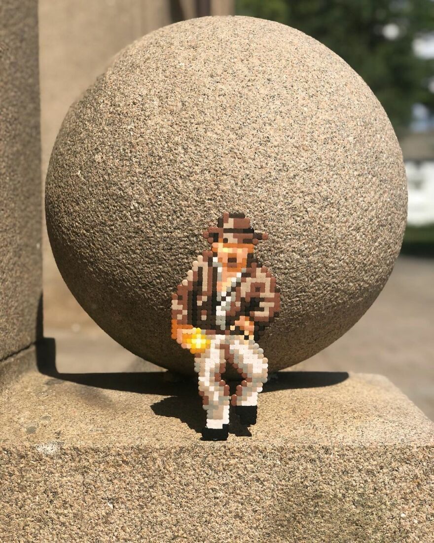 Artist ‘Vandalizes’ The Streets With His Fun And Unique Pixel Art (30 Pics)
