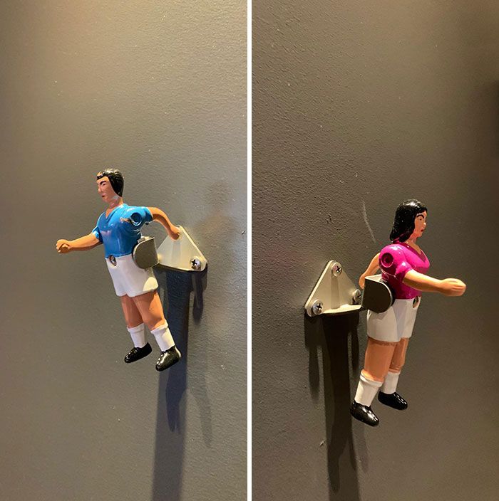 ce restaurant à dc utilise des figurines de baby-foot pour désigner le sexe de ses toilettes