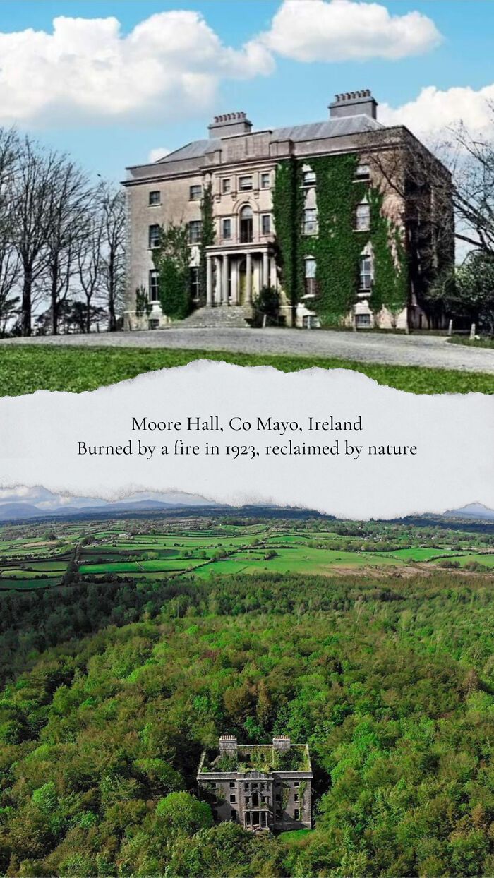 moore hall, irlande, années 1800 vs. aujourd’hui