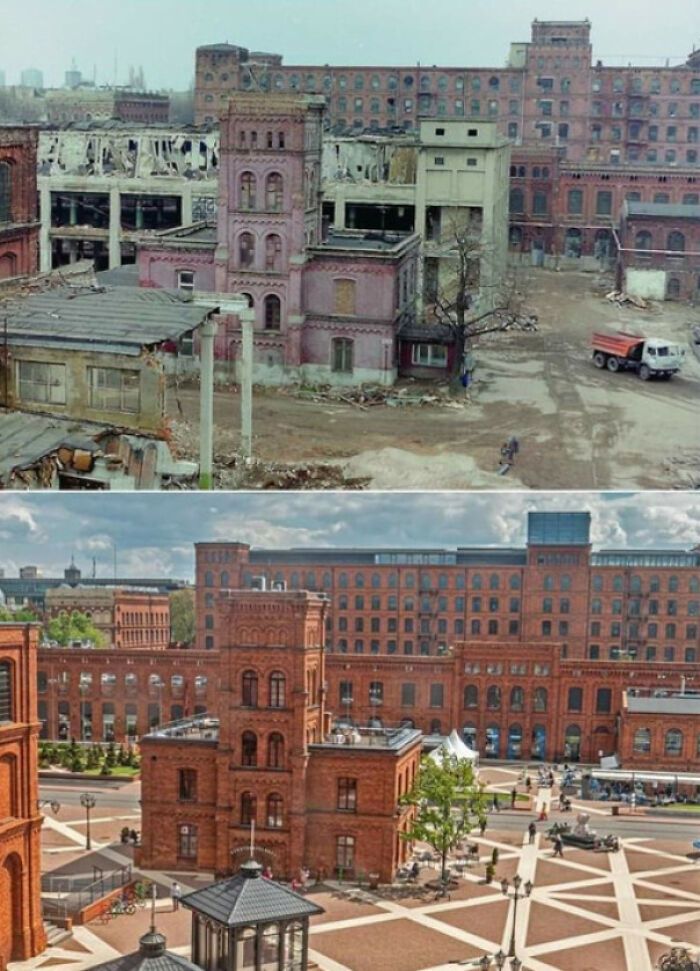 la manufacture, lodz, pologne. Années 1980 vs aujourd’hui