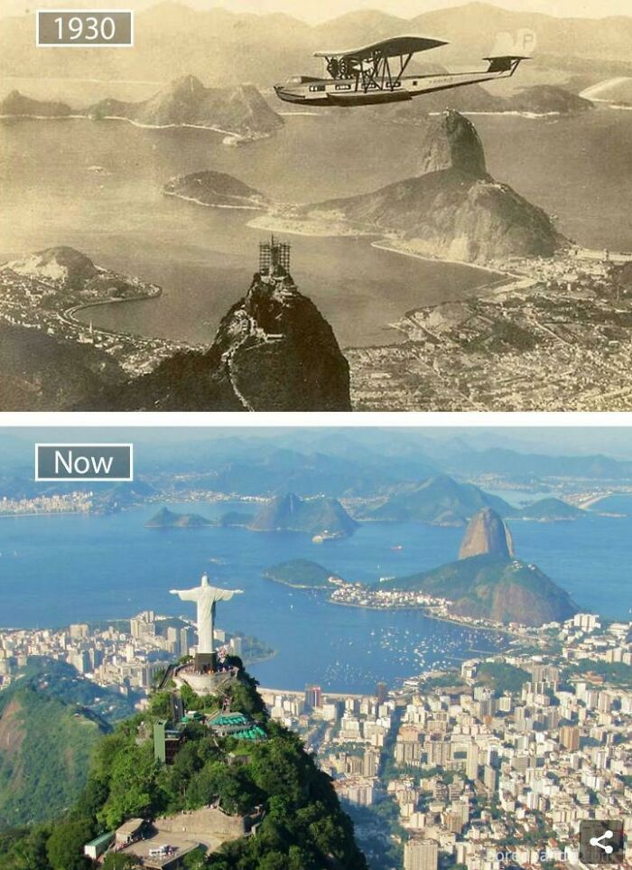 rio de janeiro, brésil, 1930 et maintenant