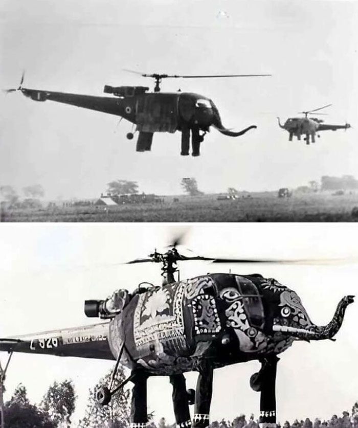 hélicoptères éléphants de l’armée de l’air indienne – années 1970