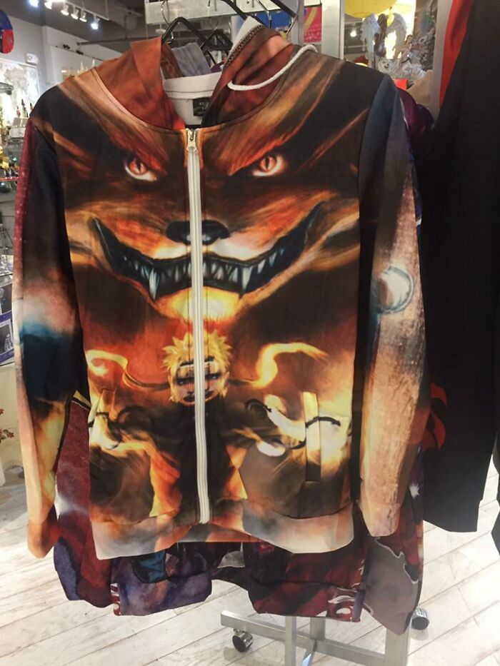 le visage de naruto sur cette veste