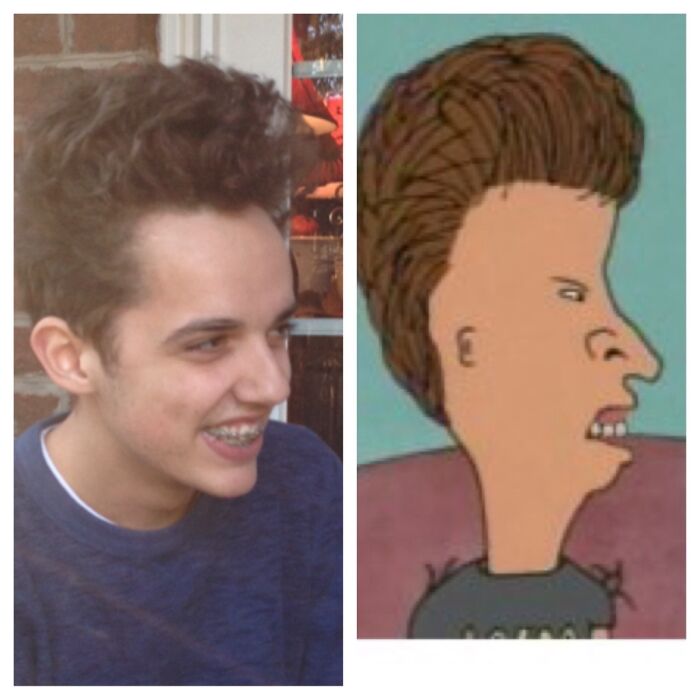 J’ai posté une photo tout à l’heure en appelant mon petit frère Kramer Jr. Un redditor a dit qu’il ressemblait à butthead… Je ris beaucoup plus maintenant !