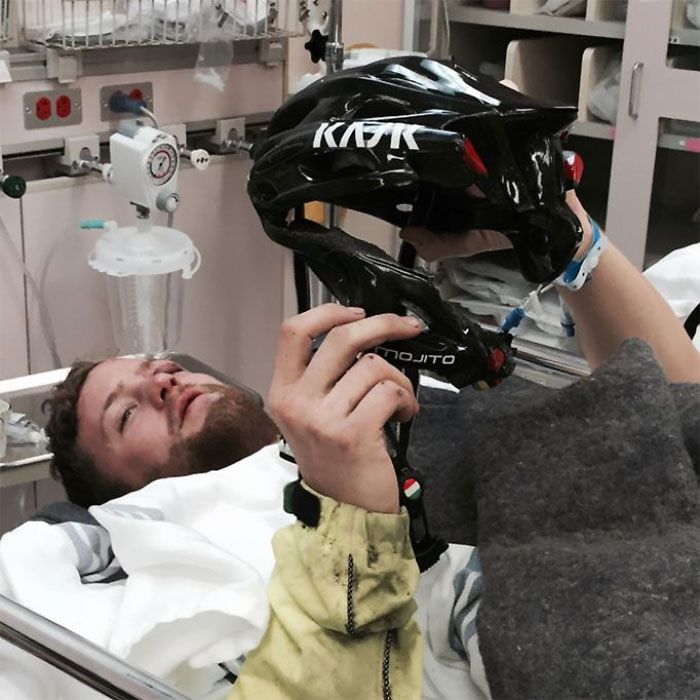 Celui qui a fabriqué le casque de vélo a sauvé une autre vie car sans lui, il serait sans doute mort.