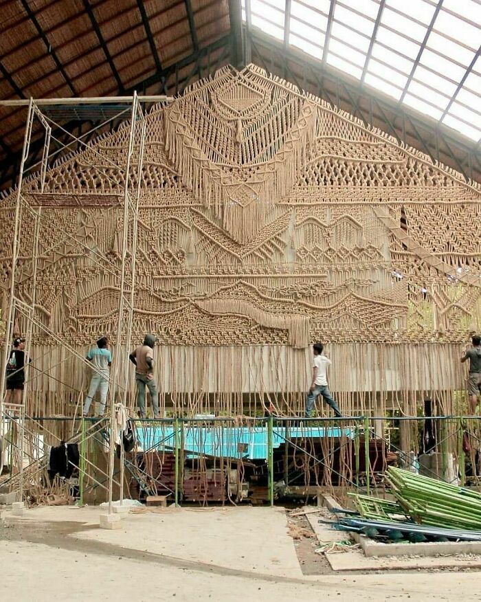 Travail de macramé d’agnes hansella macrame_id