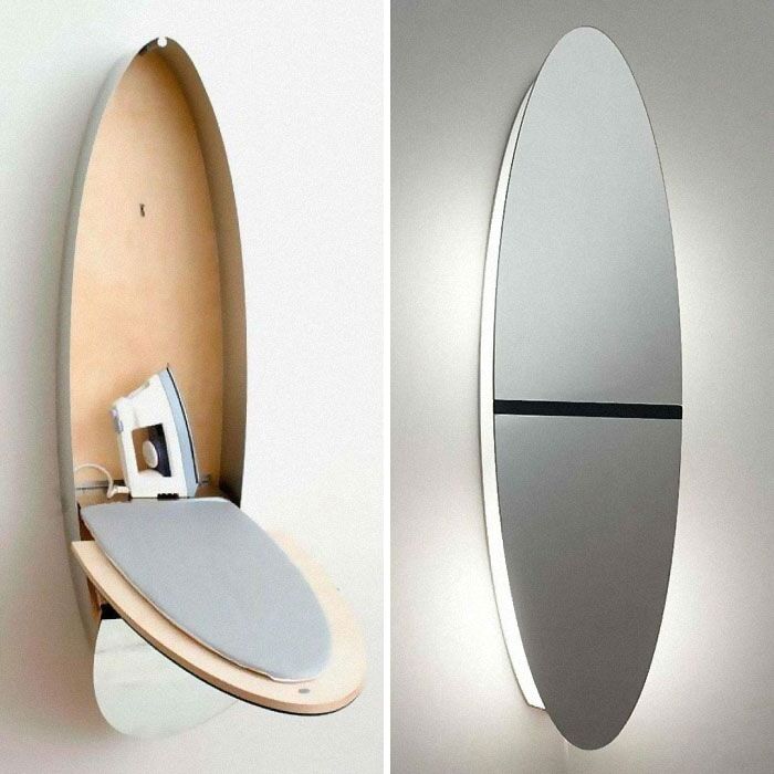 planche à repasser pliable placard/miroir par nils wodzak !