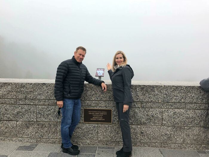 Mes parents ont pu visiter le Mont Rushmore aujourd’hui pour la première fois. La vue est spectaculaire.