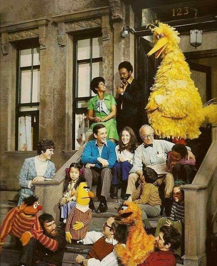 le casting original de sesame street, 1969