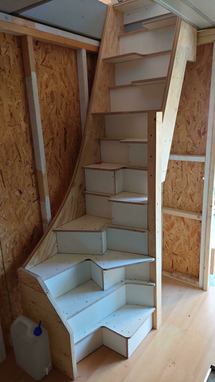 est devenu funky en construisant mon premier escalier