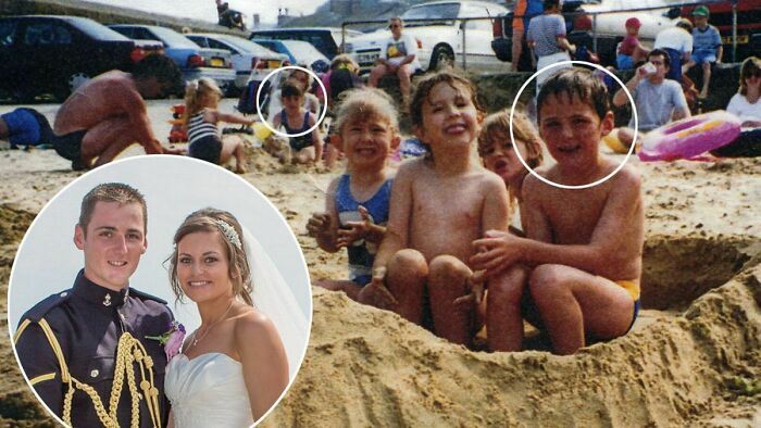 Un couple s’est retrouvé sur la même photo d’enfance prise des années avant leur mariage.