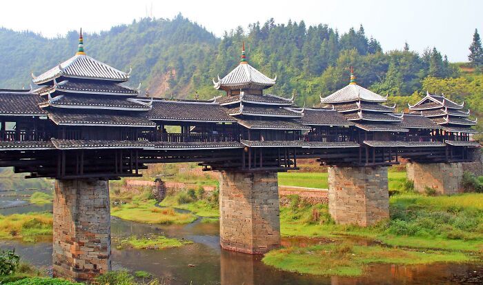 pont chengyang yongji dans la ville de liuzhou, chine