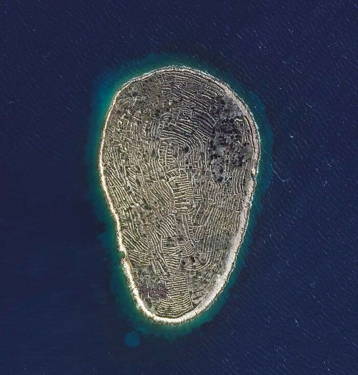 l’île inhabitée de baljenac dans la mer adriatique