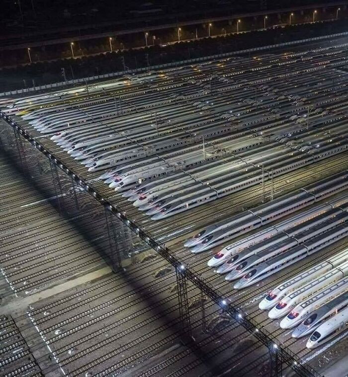 trains à grande vitesse à nanjing, chine