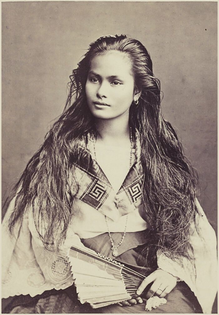 portrait d’une femme filipina/chinoise des philippines, 1875 photo de francisco van camp