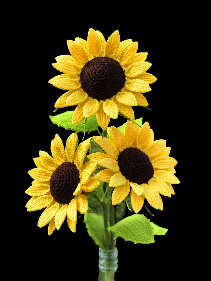 Tu aimes mes tournesols au crochet ?