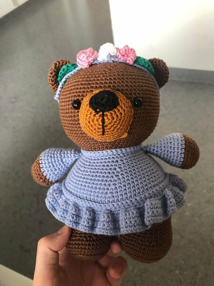 Je suis dans un hôpital psychiatrique et j’ai fait ces adorables oursons pour remercier les infirmières et les thérapeutes.