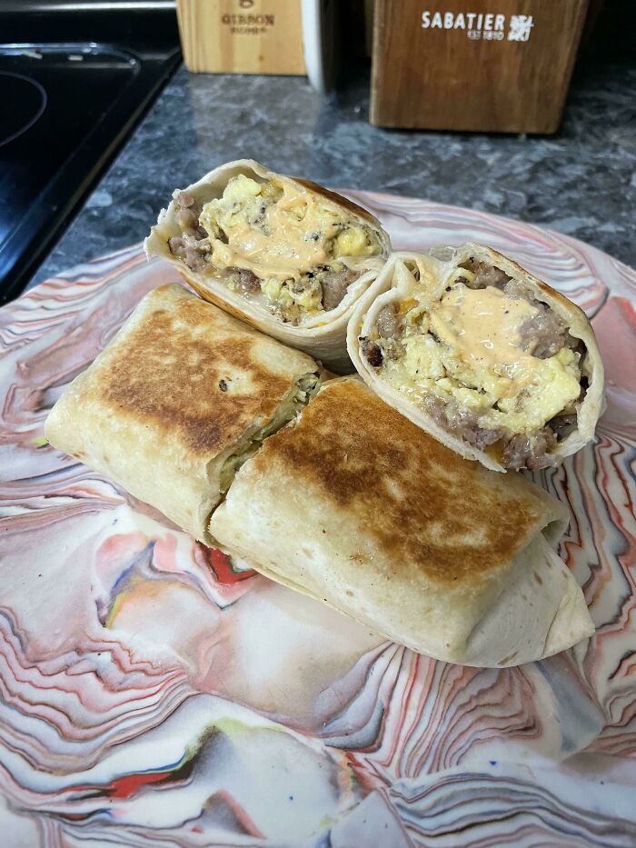 Burritos de petit-déjeuner que j’ai faits