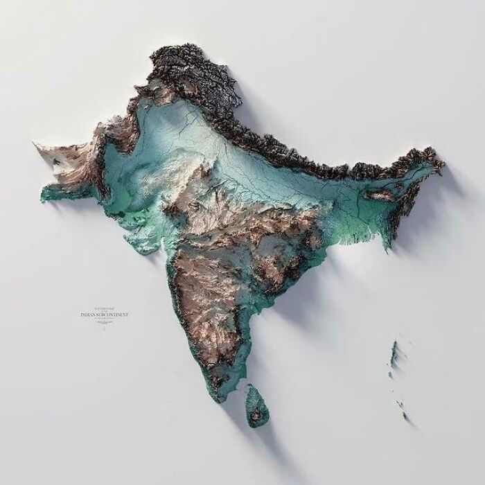 topographie du sous-continent indien