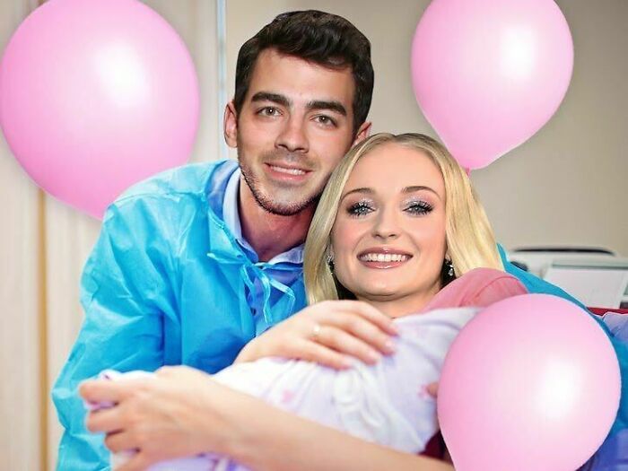 tmz “composite” fail de sophie turner et jonas new born