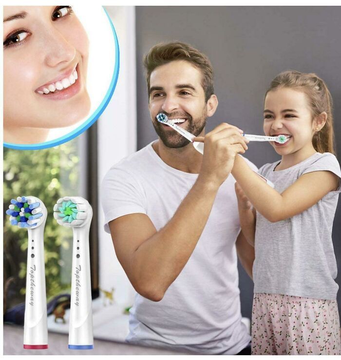 une photo de produit amazon pour des têtes de brosse à dents de rechange