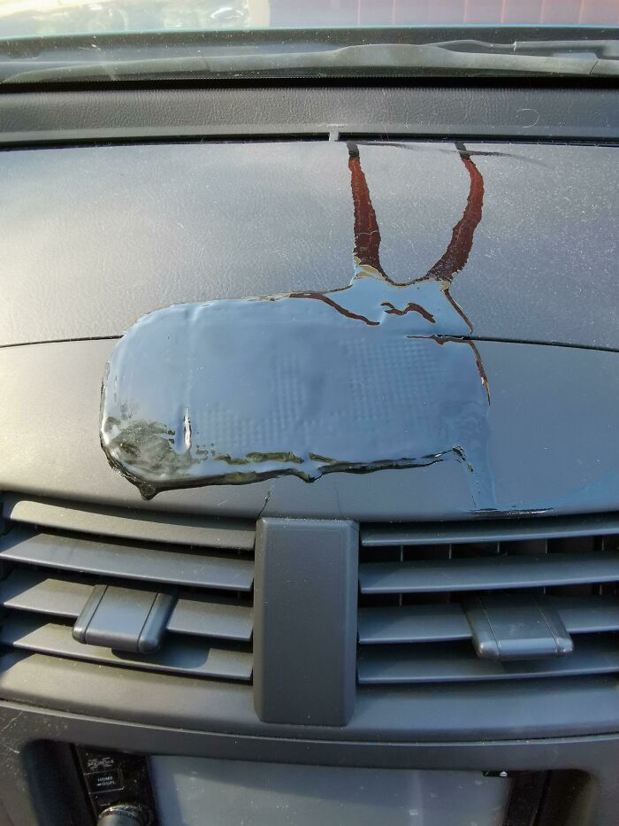 this silicone non-slip mat melted in my car during the heatwave