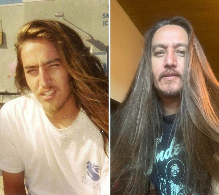 J’ai commencé à faire pousser mes cheveux à 15 ans. Me voici à 23 ans et à 50 ans.