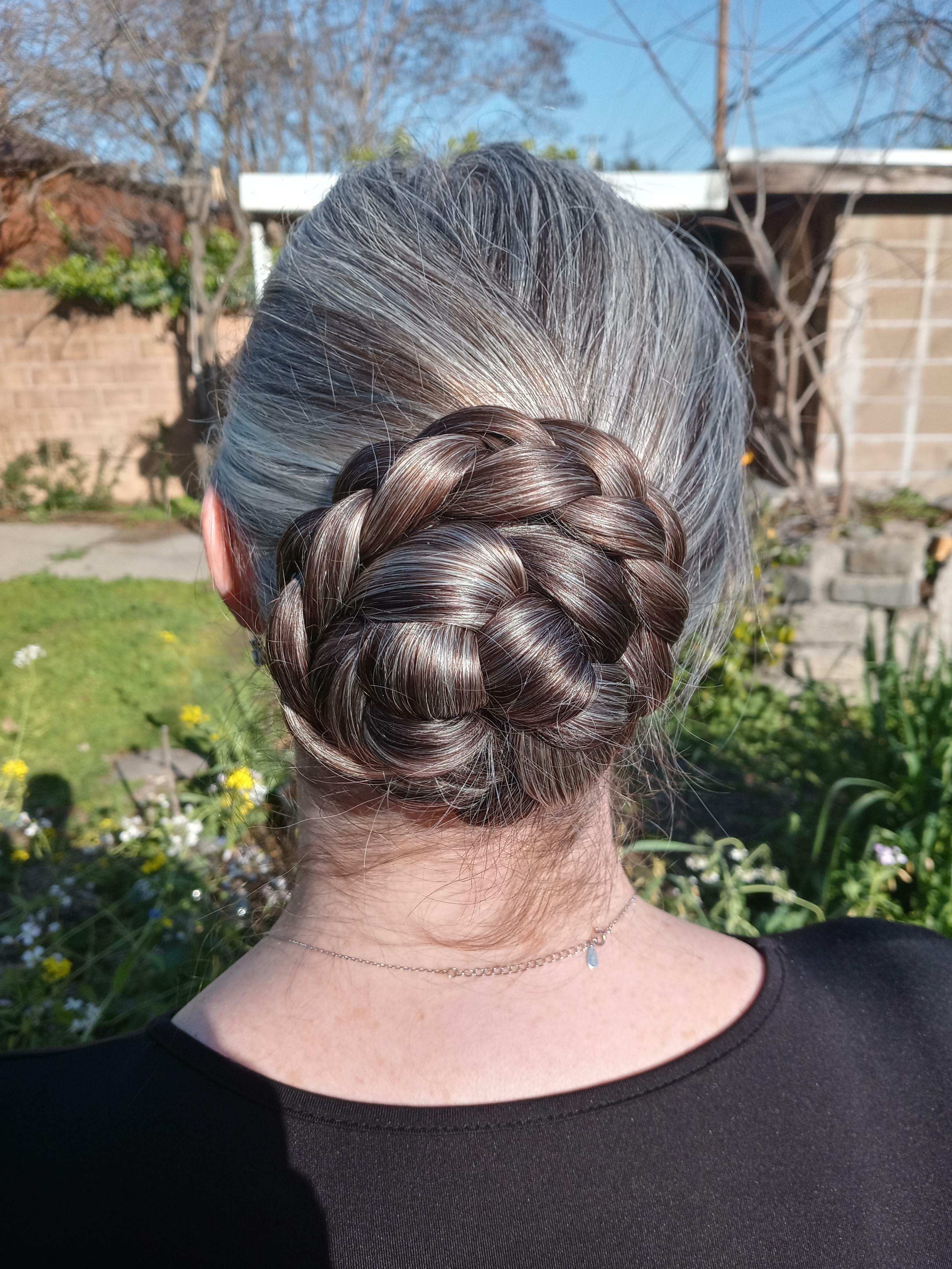 chignon tressé de tous les jours