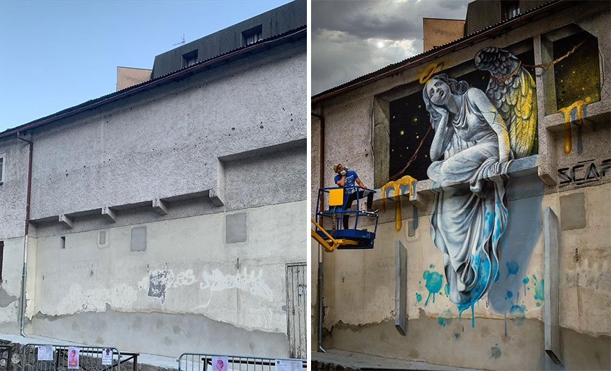 Un artiste de rue français peint des graffitis en 3D et ce n’est pas pour les âmes sensibles (26 nouvelles photos).
