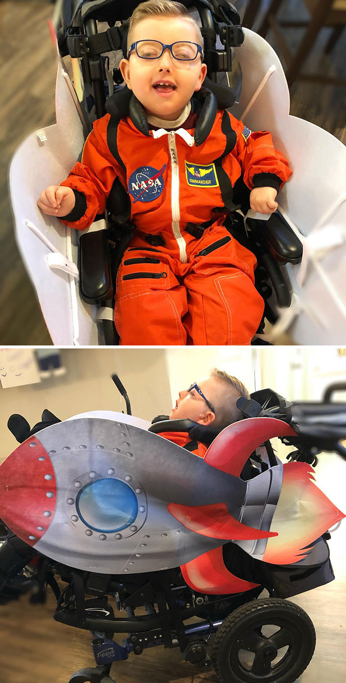 joyeux halloween de la part de grayson l’astronaute. j’espère que tu as passé une bonne nuit rockin