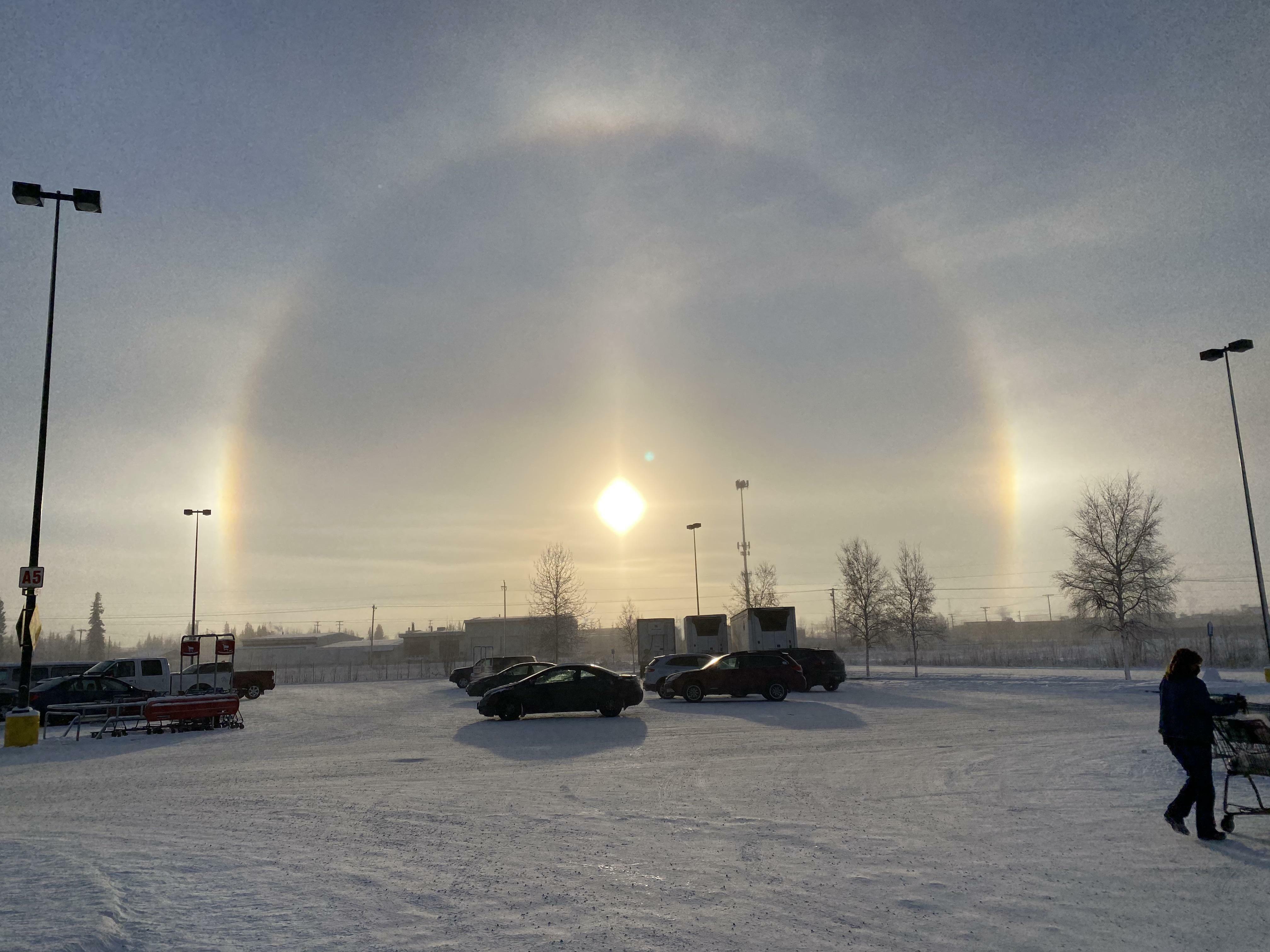 ce phénomène de temps froid aujourd'hui à fairbanks, alaska