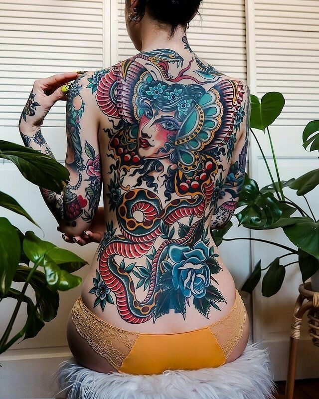 art du tatouage sur le dos par © mattxcannon
