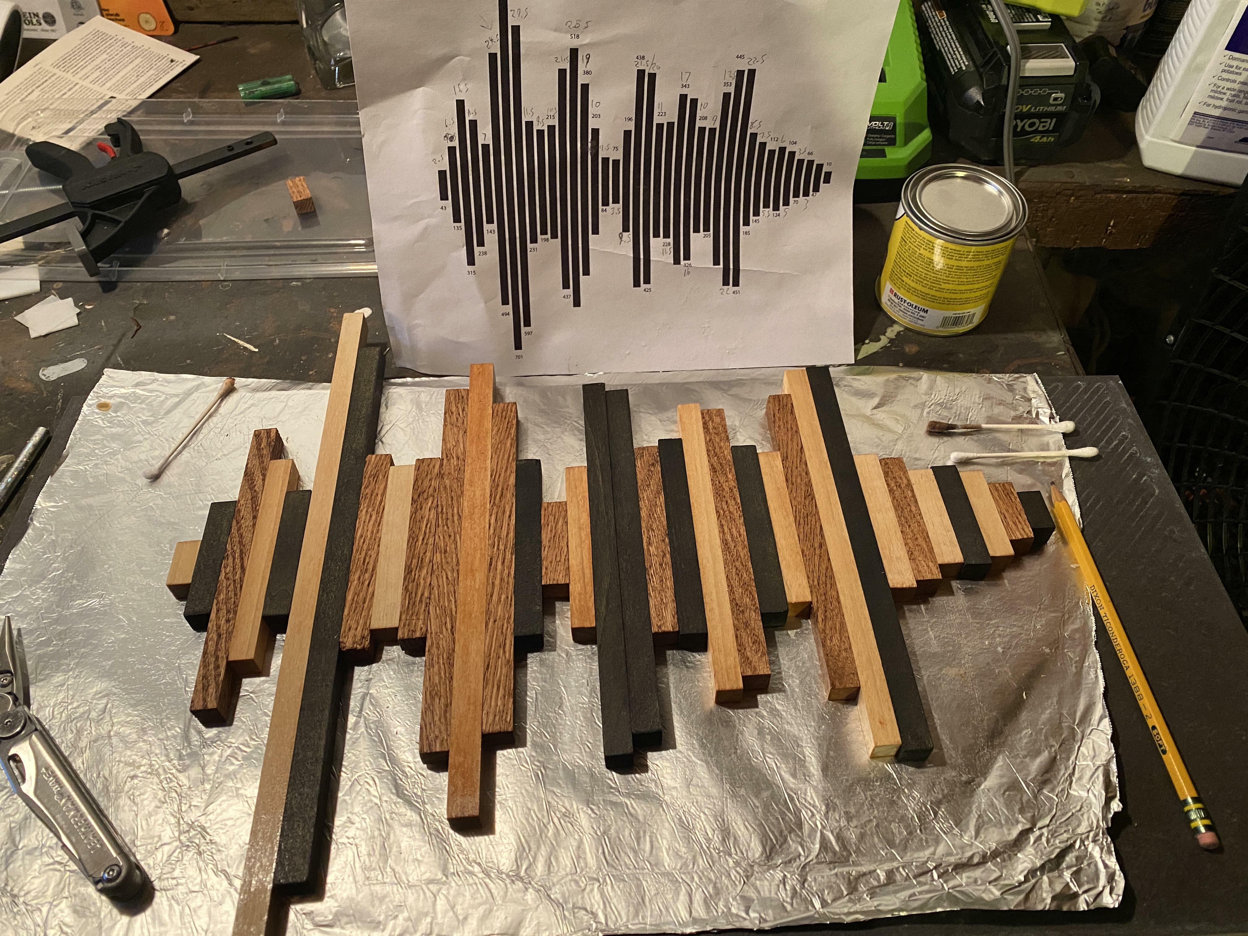 forme d'onde en bois fait ceci comme cadeau d'anniversaire pour ma femme c'est à partir de l'audio de nos vœux