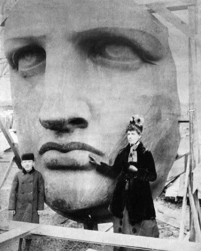 déballer la tête de la statue de la liberté, 1885