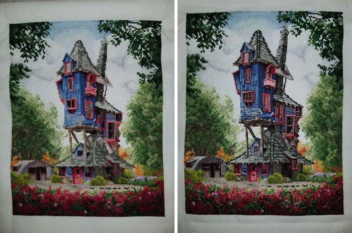 la maison weasley – avant et après le point arrière