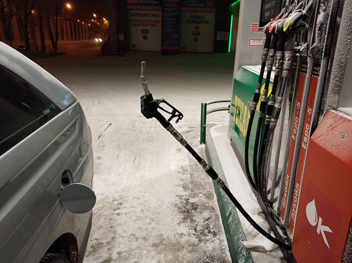 ce tuyau de station-service, -39°c