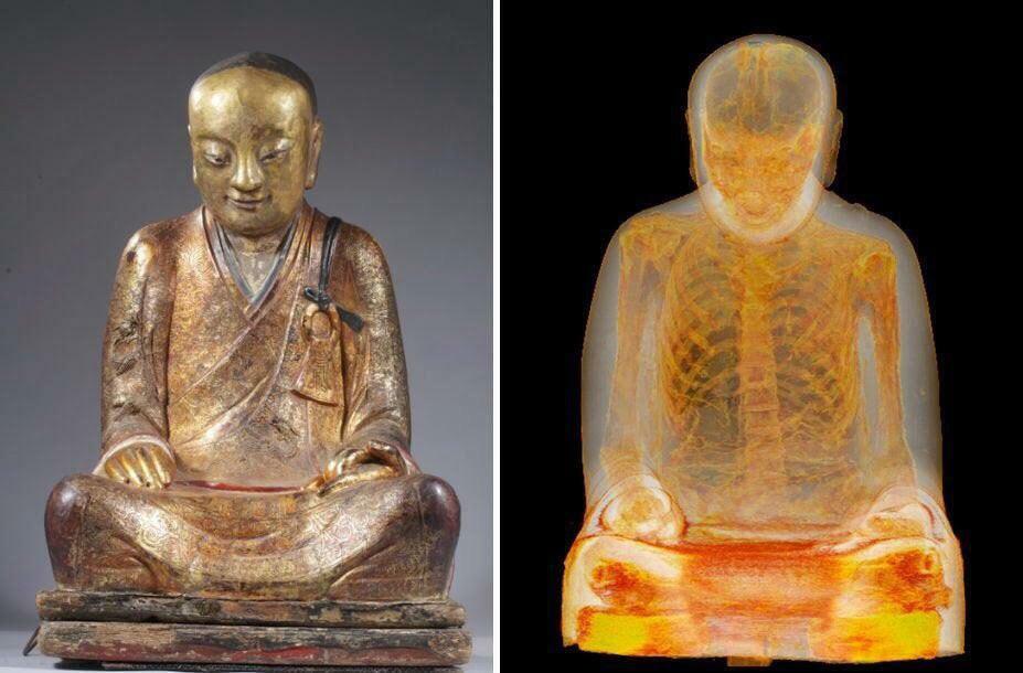 Le scanner d’une sculpture de Bouddha vieille de 1 000 ans révèle un moine momifié caché à l’intérieur.