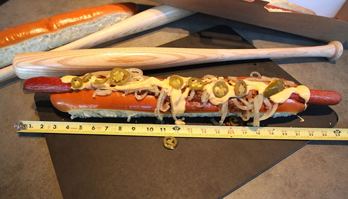 ce hot-dog à un match des rangers