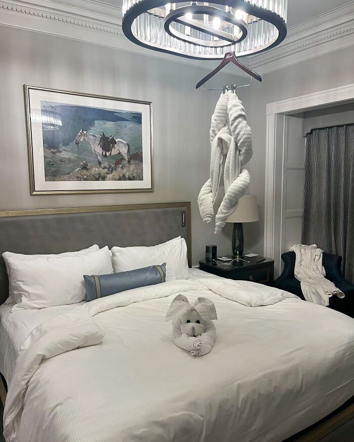 Je suis revenu dans une chambre d’hôtel plongée dans le noir complet, j’ai allumé les lumières et j’ai vu ça.