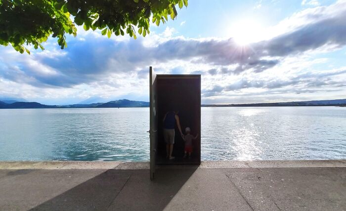 Entrance Of An Underwater Observatory In Lake Zug (Switzerland). I Took The Photo At The Weekend, Reminds Me The Truman Show