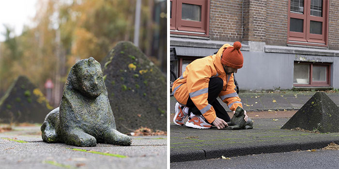 « je fais des interventions pour faire sourire les gens » : 80 interprétations astucieuses des espaces publics par le street art de frankey